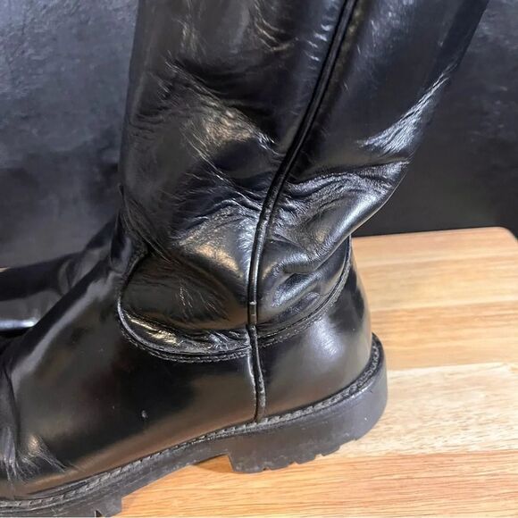 Justin Black Round Toe Boots‎ Size 6 1/2 D - Picture 8 of 11